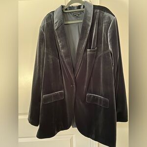 Universal Standard Gunmetal Velvet Women's Blazer